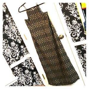 Long black and brown dress